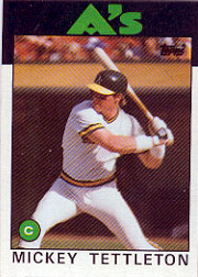1986 Topps Baseball Cards      457     Mickey Tettleton RC